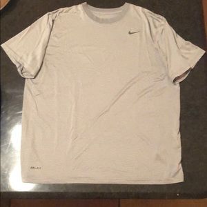 Striped gray Nike dri fit tee shirt